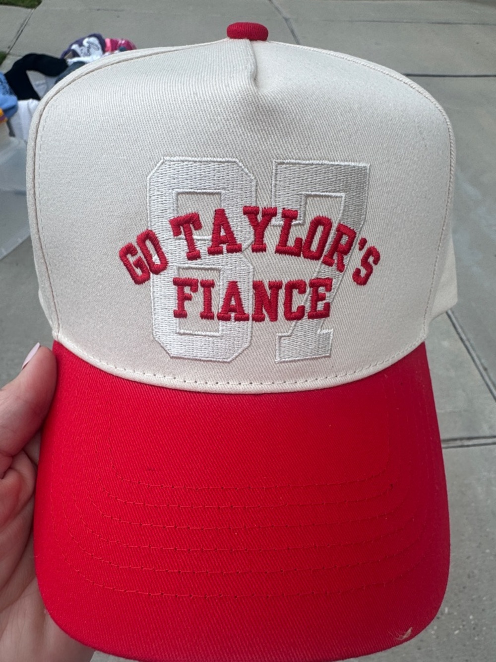 Go Taylor's Fiance Red & Cream Trucker Hat